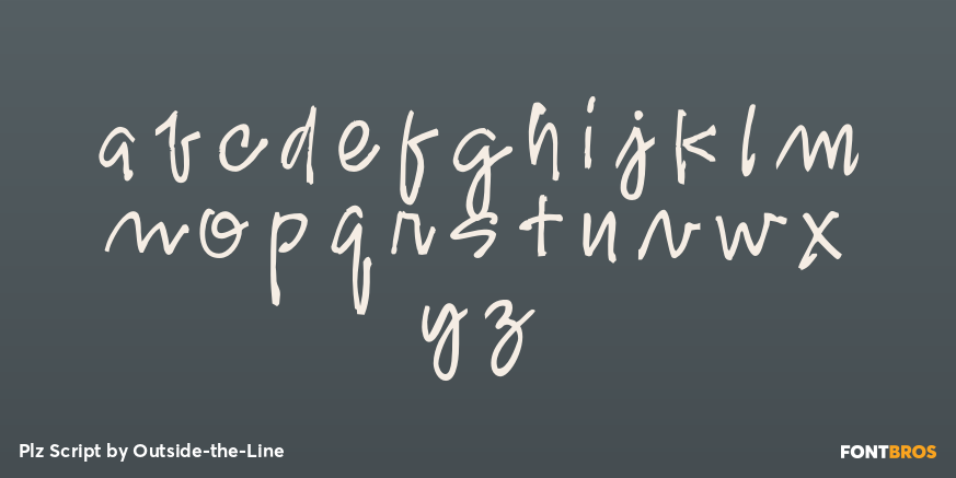 Plz Script Font Poster #3