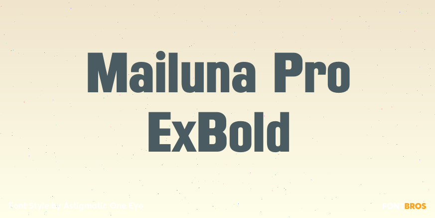 Mailuna Pro ExBold Font Poster #1