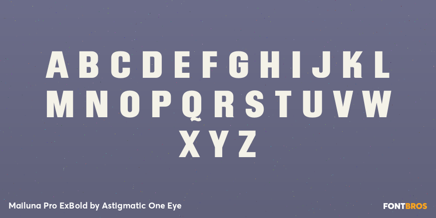 Mailuna Pro ExBold Font Poster #2