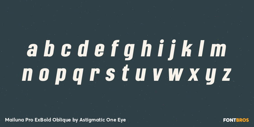 Mailuna Pro ExBold Oblique Font Poster #3