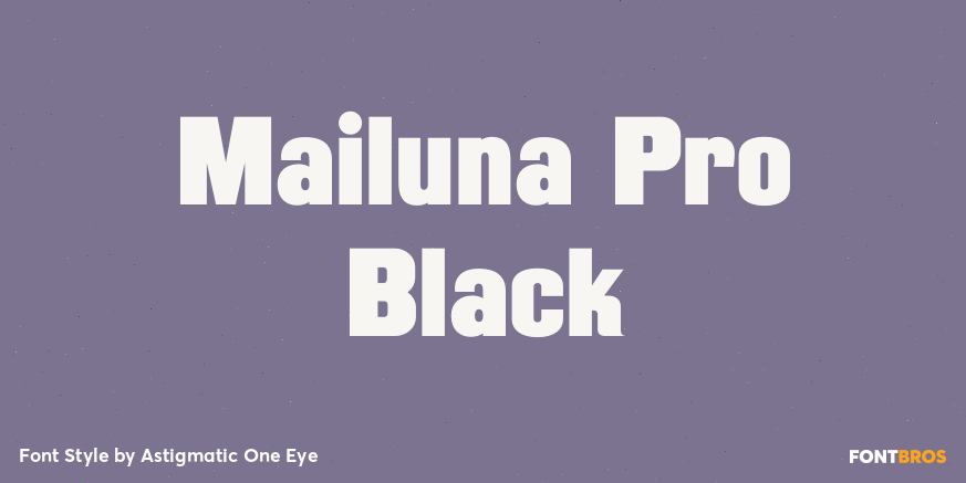 Mailuna Pro Black Font Poster #1