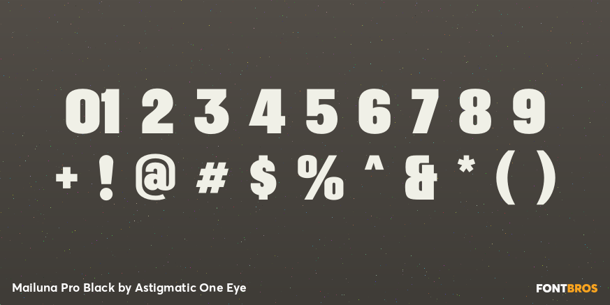 Mailuna Pro Black Font Poster #1