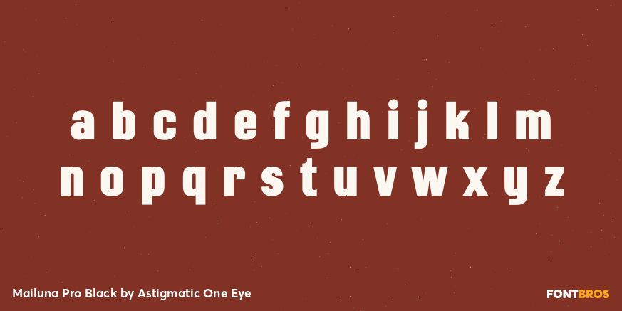 Mailuna Pro Black Font Poster #3