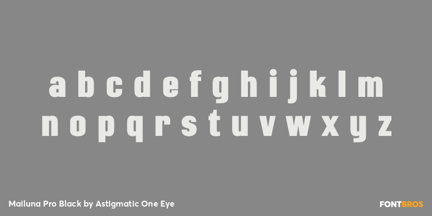 Mailuna Pro Black Font Poster #1