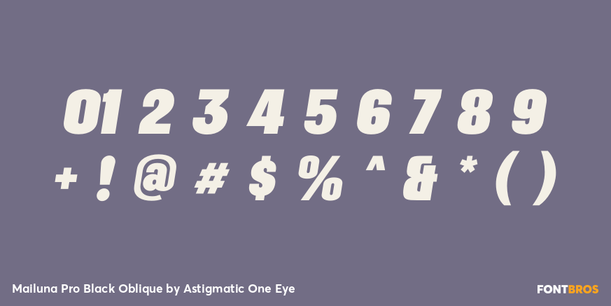 Mailuna Pro Black Oblique Font Poster #4