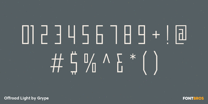 Offroad Light Font Poster #4