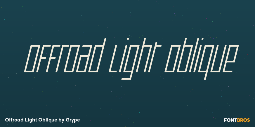 Offroad Light Oblique Font Poster #1