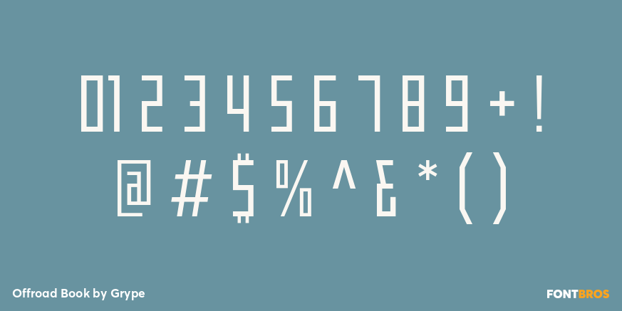 Offroad Book Font Poster #1