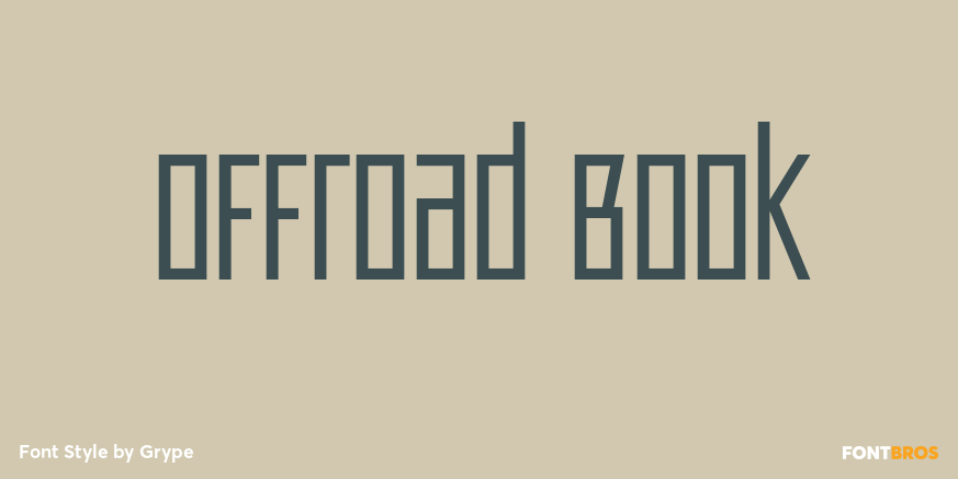 Offroad Book Font Poster #1