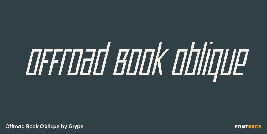 Offroad Book Oblique Font Poster #1