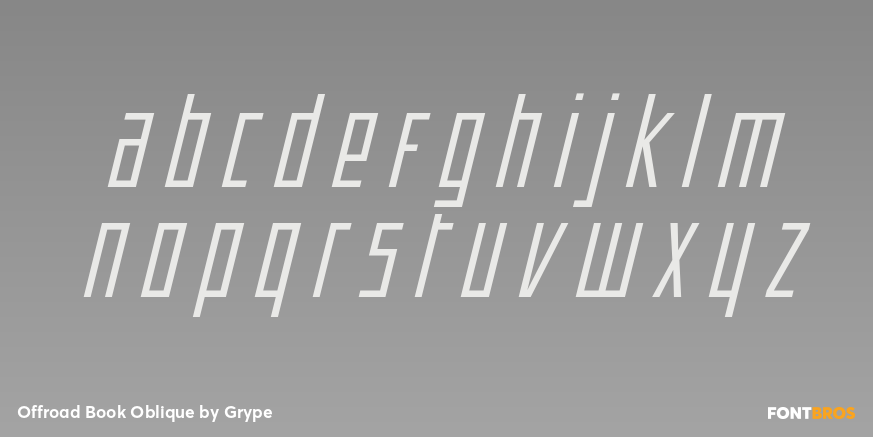 Offroad Book Oblique Font Poster #3
