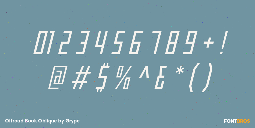 Offroad Book Oblique Font Poster #4