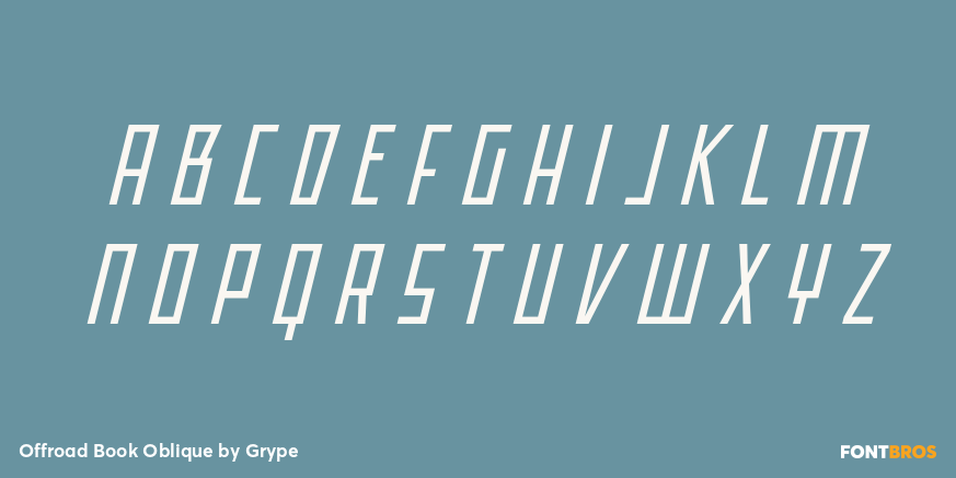 Offroad Book Oblique Font Poster #1
