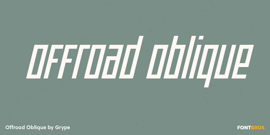Offroad Oblique Font Poster #1