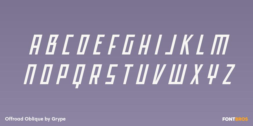 Offroad Oblique Font Poster #2