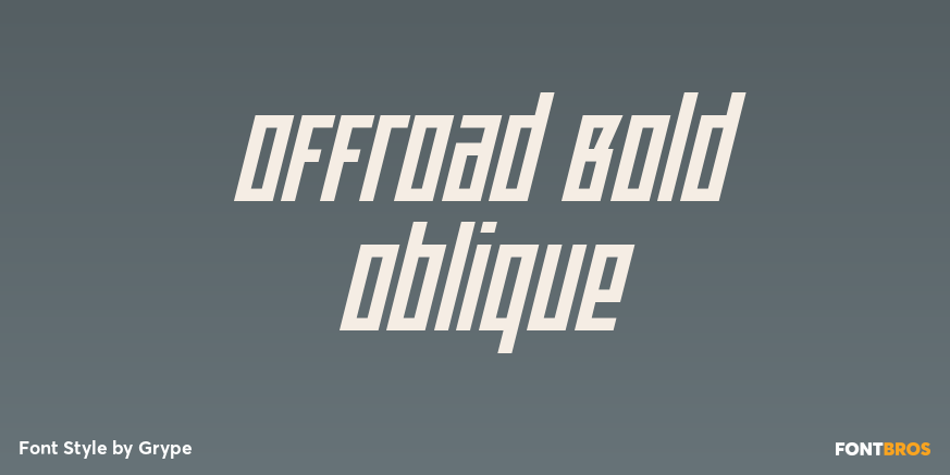 Offroad Bold Oblique Font Poster #1