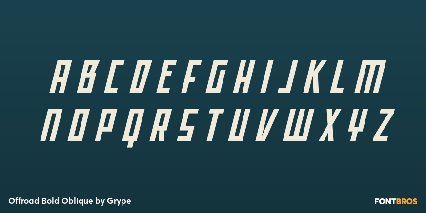 Offroad Bold Oblique Font Poster #2