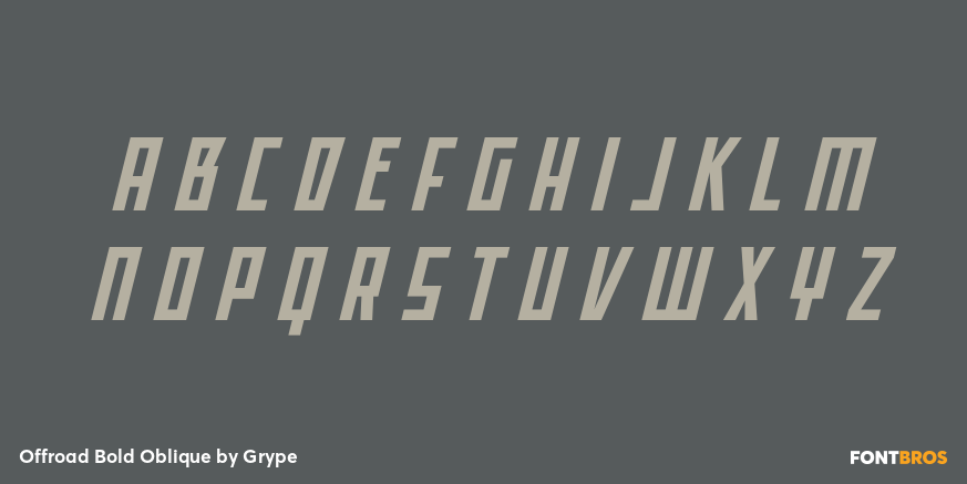 Offroad Bold Oblique Font Poster #2