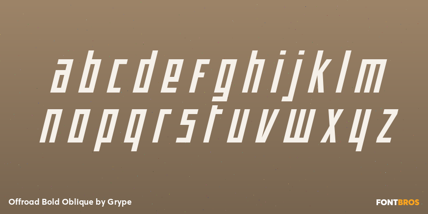 Offroad Bold Oblique Font Poster #3