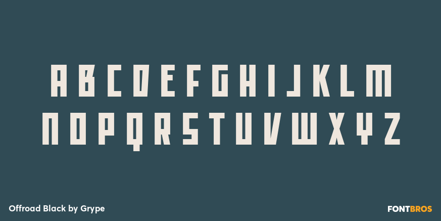 Offroad Black Font Poster #2