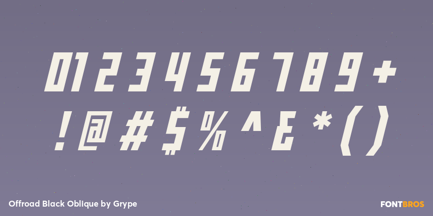 Offroad Black Oblique Font Poster #1