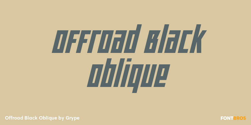 Offroad Black Oblique Font Poster #1