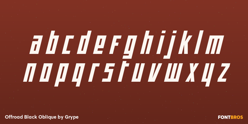 Offroad Black Oblique Font Poster #3