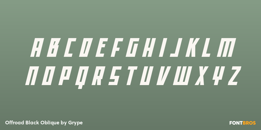 Offroad Black Oblique Font Poster #1