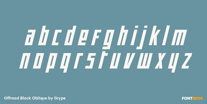 Offroad Black Oblique Font Poster #1