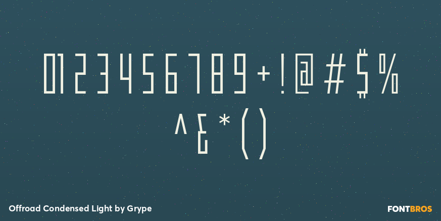 Offroad Condensed Light Font Poster #1