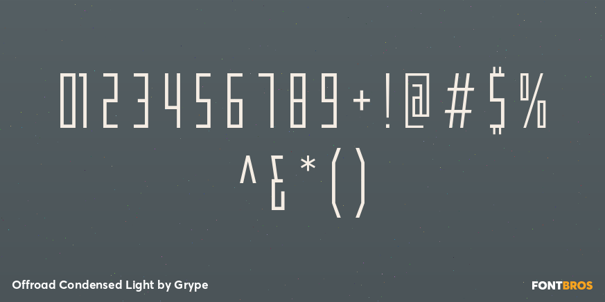 Offroad Condensed Light Font Poster #4