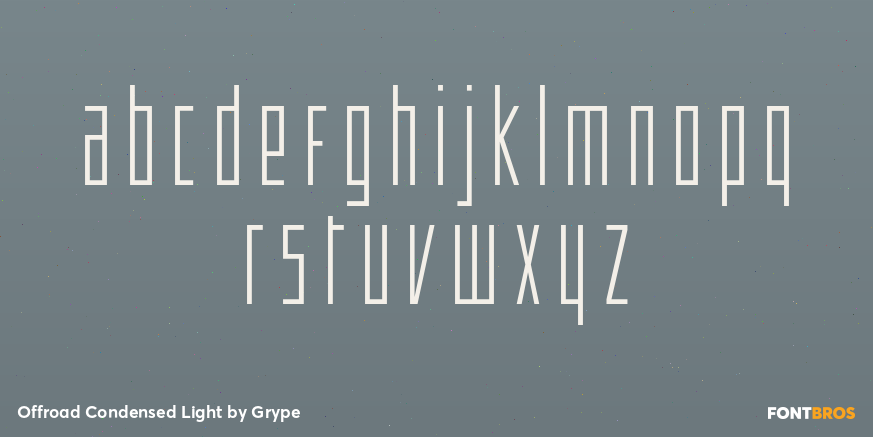 Offroad Condensed Light Font Poster #1