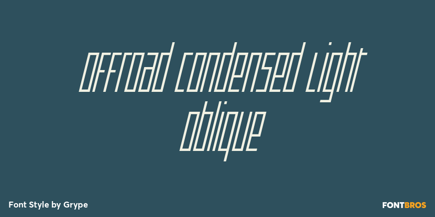 Offroad Condensed Light Oblique Poster