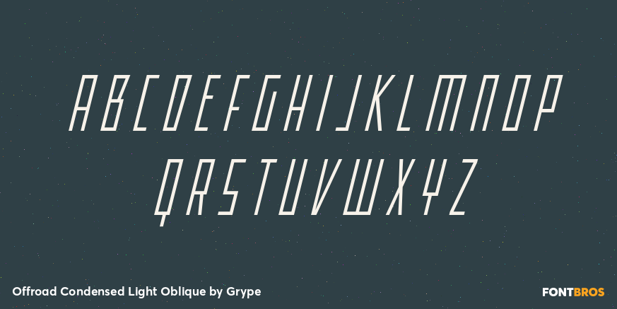 Offroad Condensed Light Oblique Font Poster #2