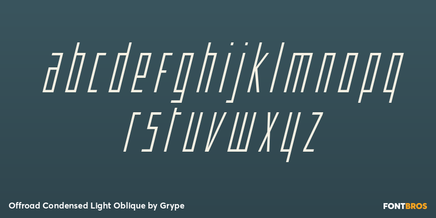 Offroad Condensed Light Oblique Font Poster #1