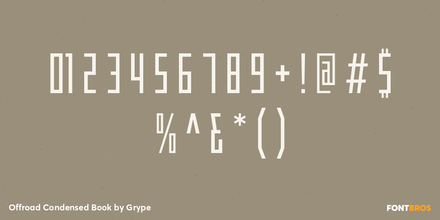 Offroad Condensed Book Font Poster #1