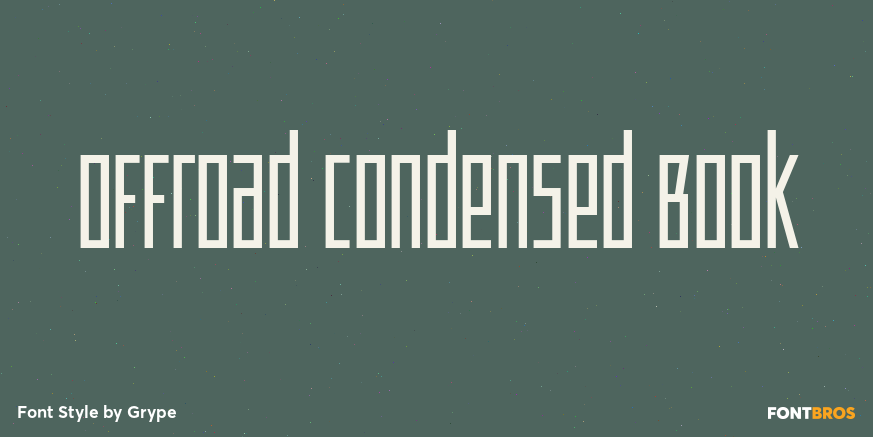 Offroad Condensed Book Font Poster #1