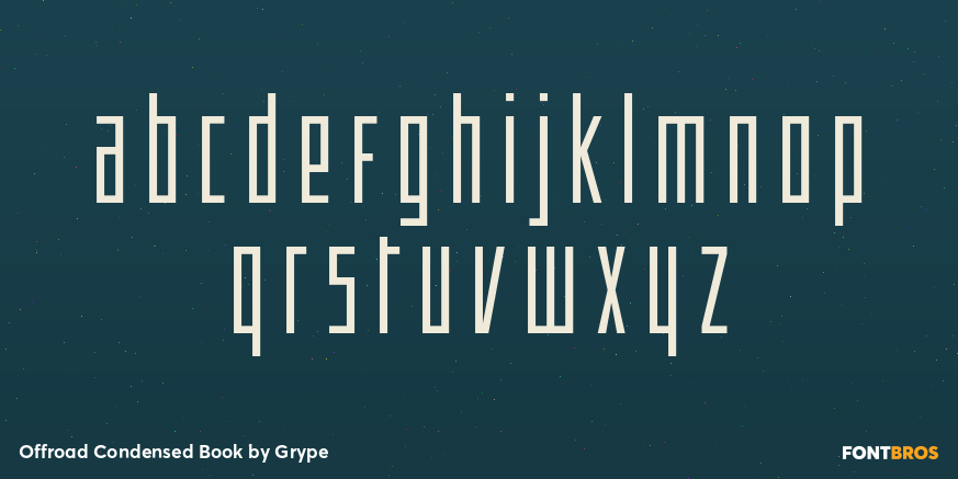 Offroad Condensed Book Font Poster #3