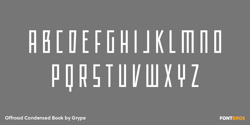 Offroad Condensed Book Font Poster #1