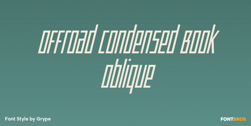 Offroad Condensed Book Oblique Poster