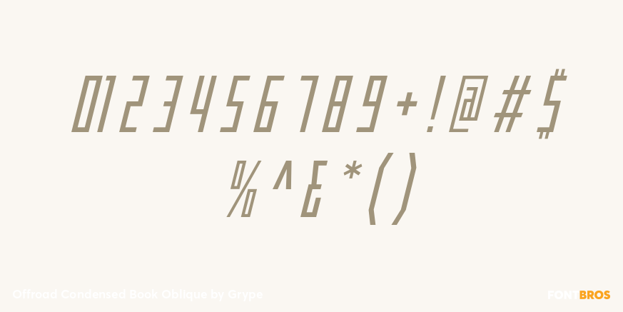 Offroad Condensed Book Oblique Font Poster #1