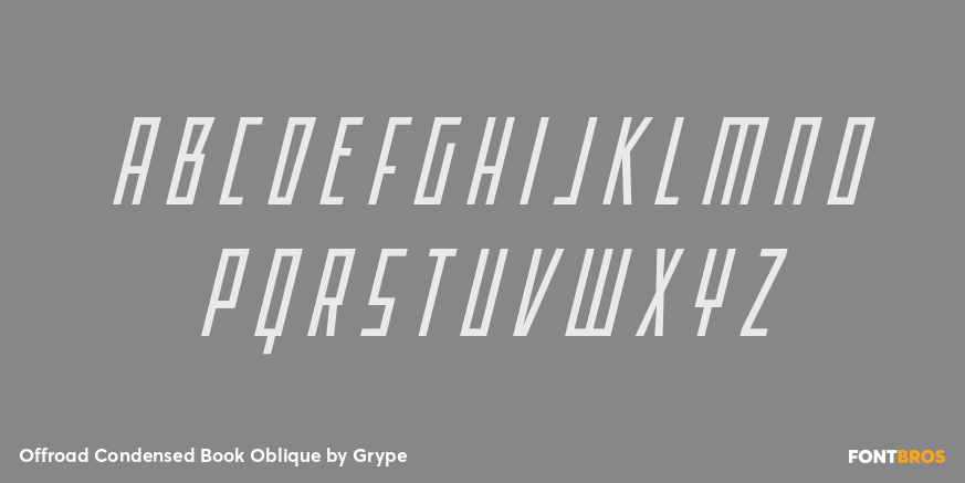 Offroad Condensed Book Oblique Font Poster #2