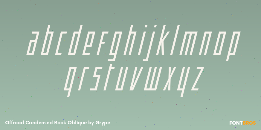 Offroad Condensed Book Oblique Font Poster #3