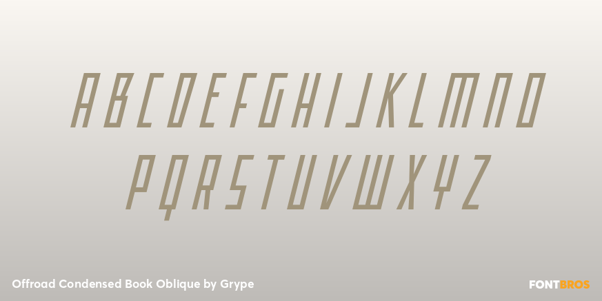 Offroad Condensed Book Oblique Font Poster #1