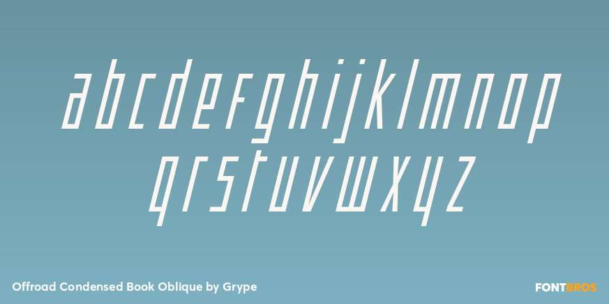 Offroad Condensed Book Oblique Font Poster #1