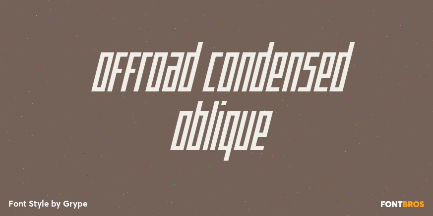 Offroad Condensed Oblique Poster