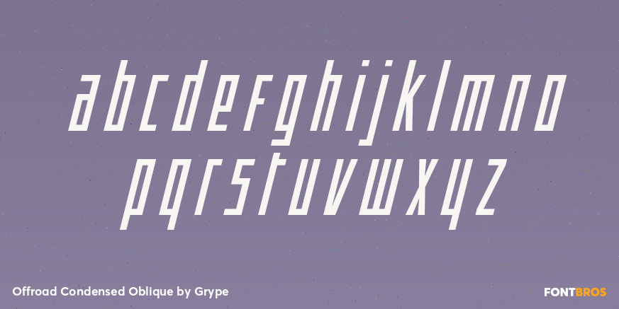 Offroad Condensed Oblique Font Poster #3