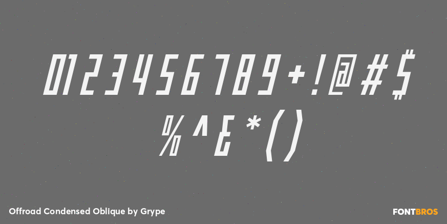 Offroad Condensed Oblique Font Poster #4