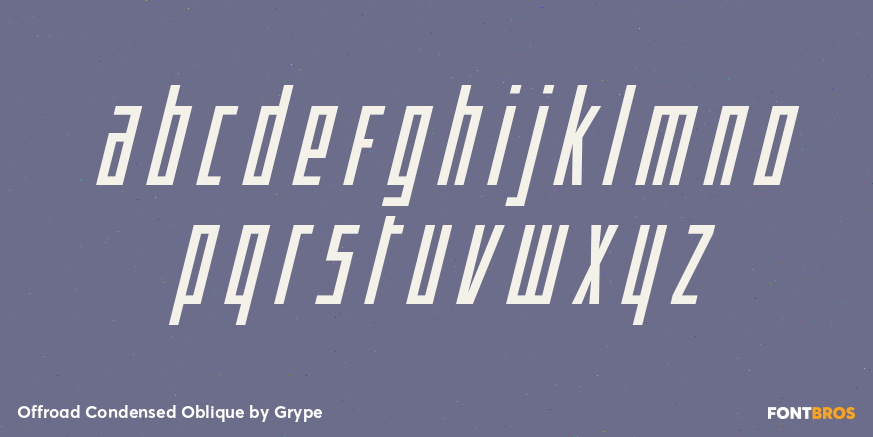 Offroad Condensed Oblique Font Poster #1