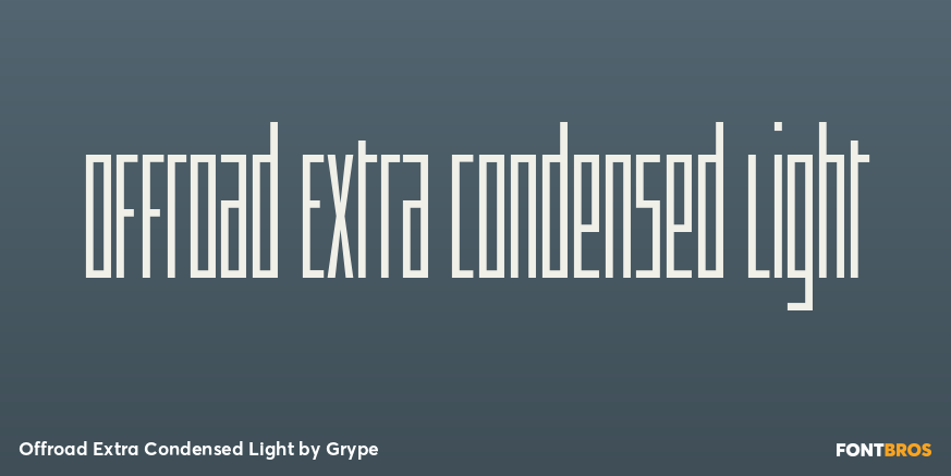 Offroad Extra Condensed Light Font Poster #1